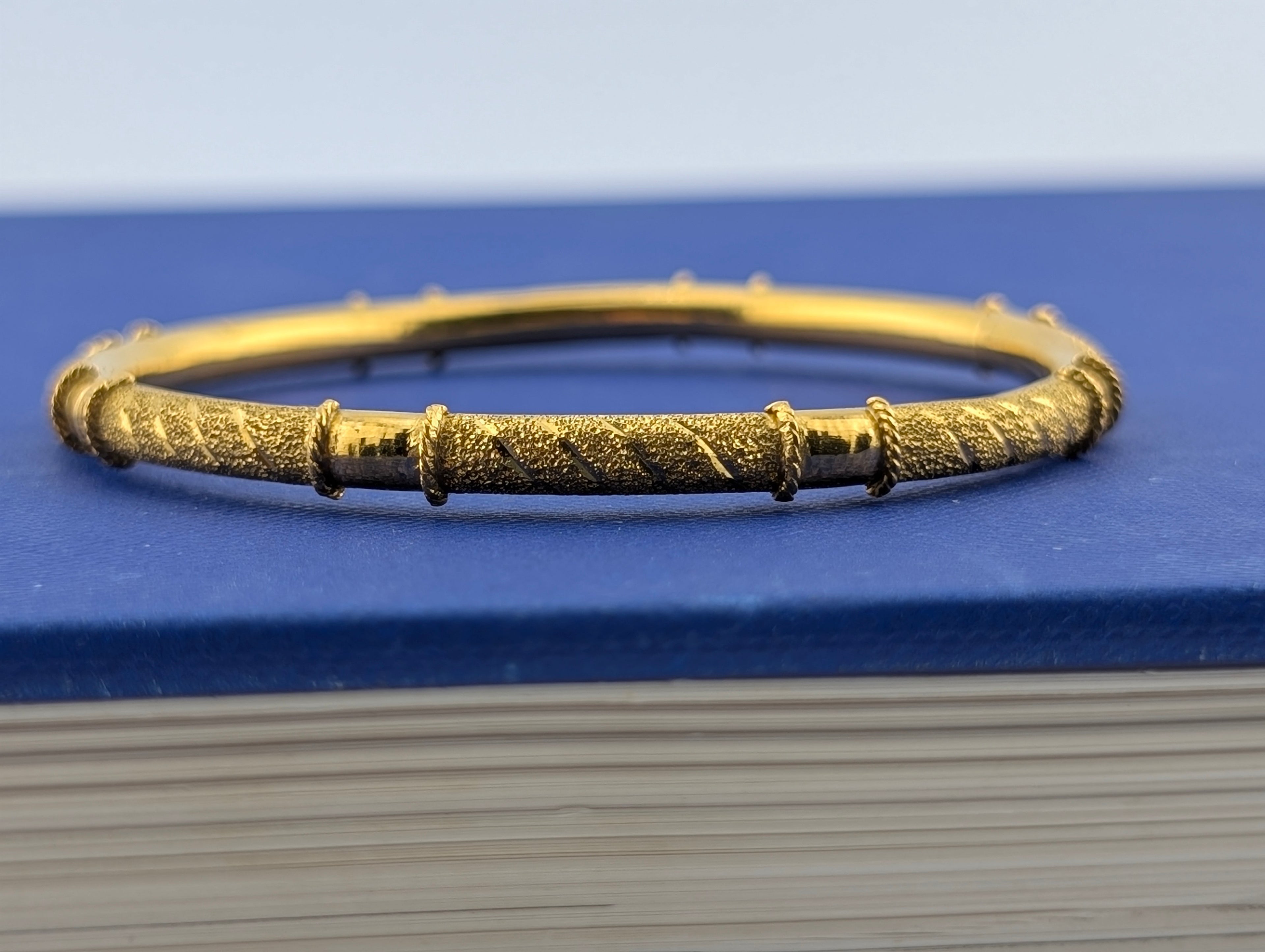 23 Karat Textured Bangle 3 of 3