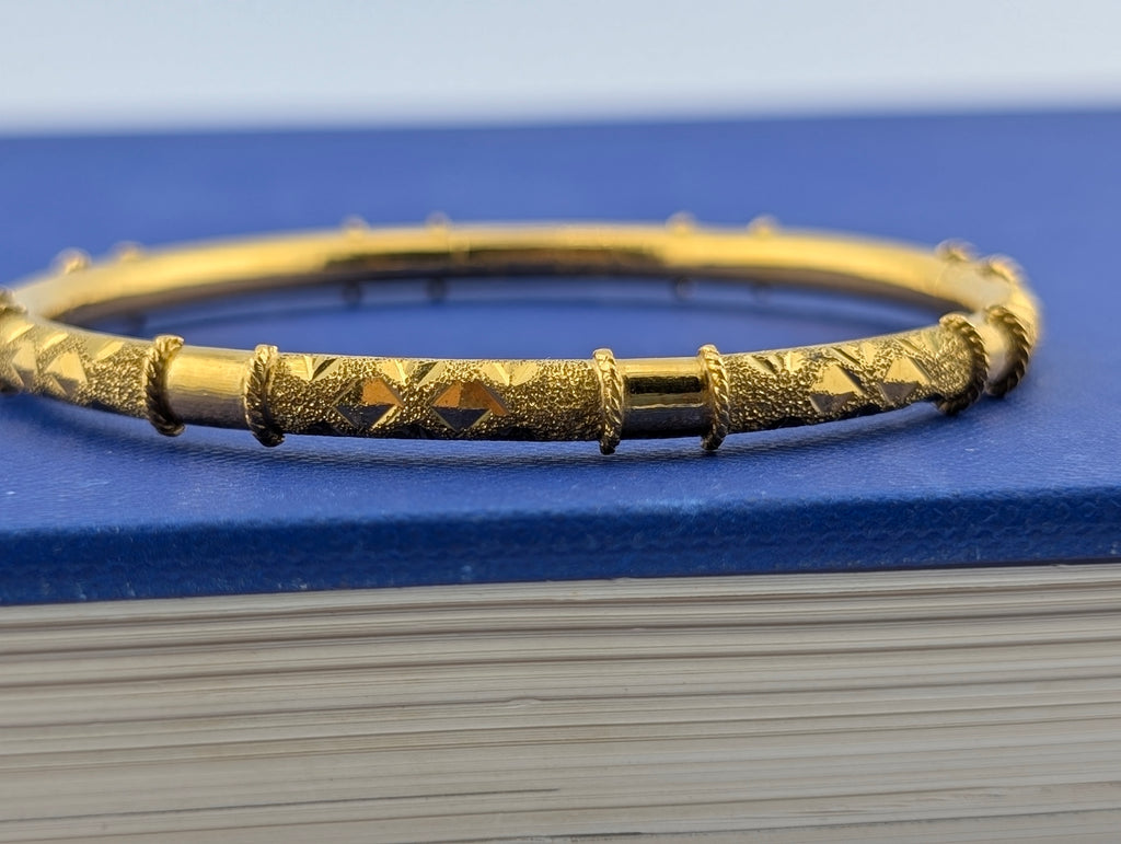 23 Karat Textured Bangle