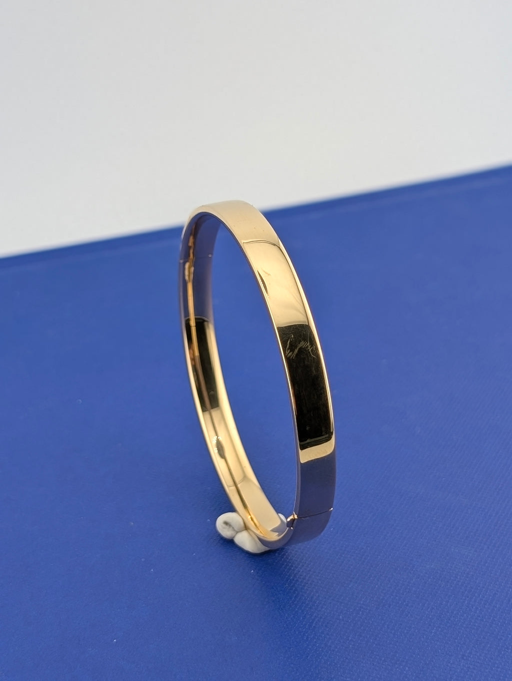 14 karat 6.5mm Flat Bangle - 8.3g