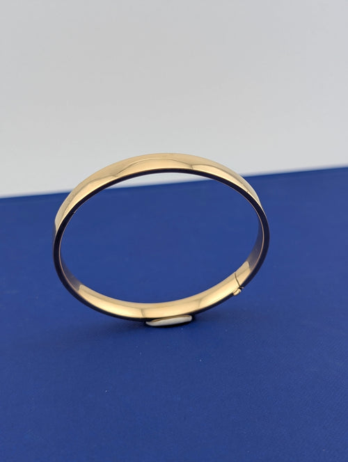 14 karat 6.5mm Flat Bangle - 8.3g