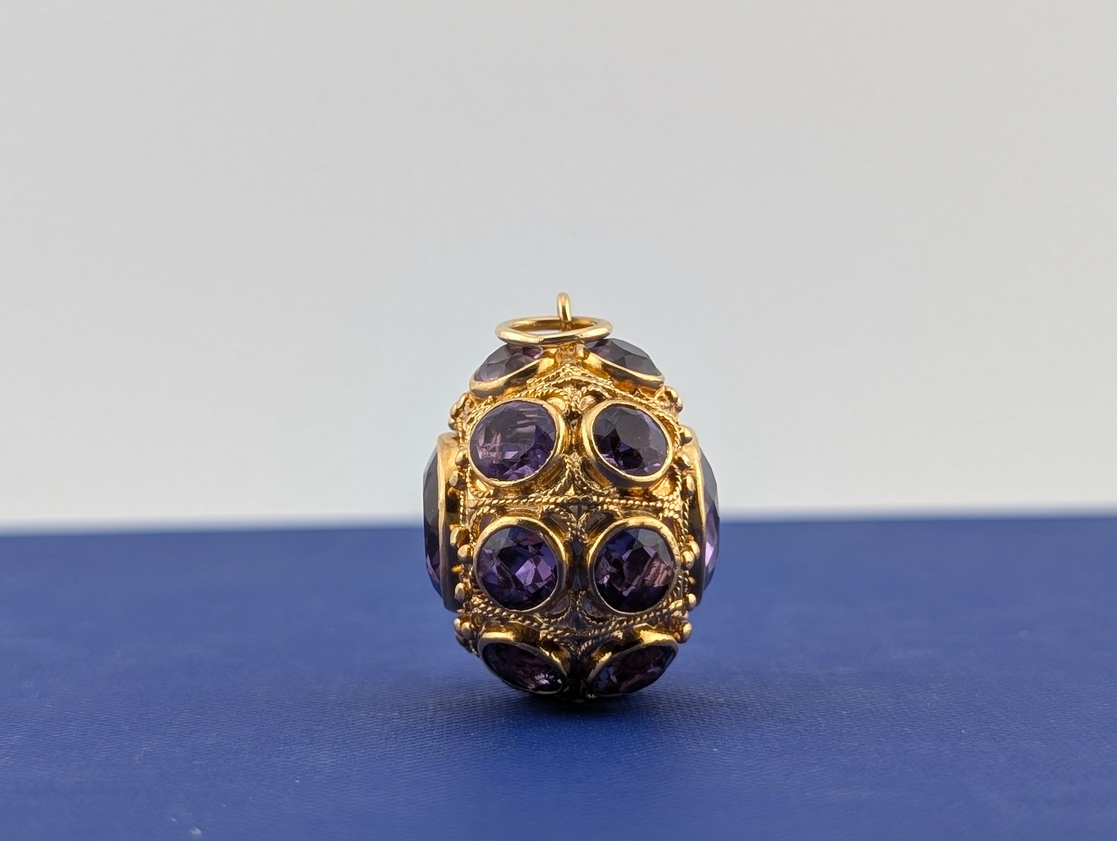 18kt Amethyst Fob