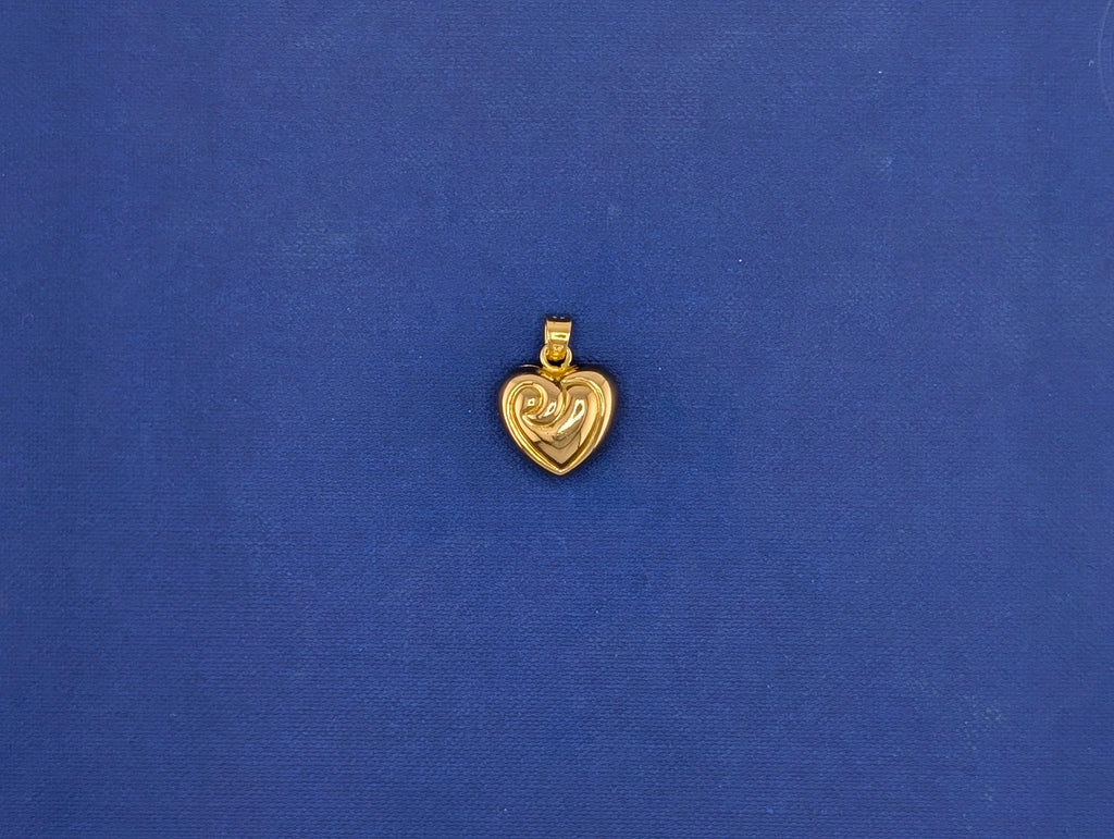 14kt Puff Heart Charm/Pendant