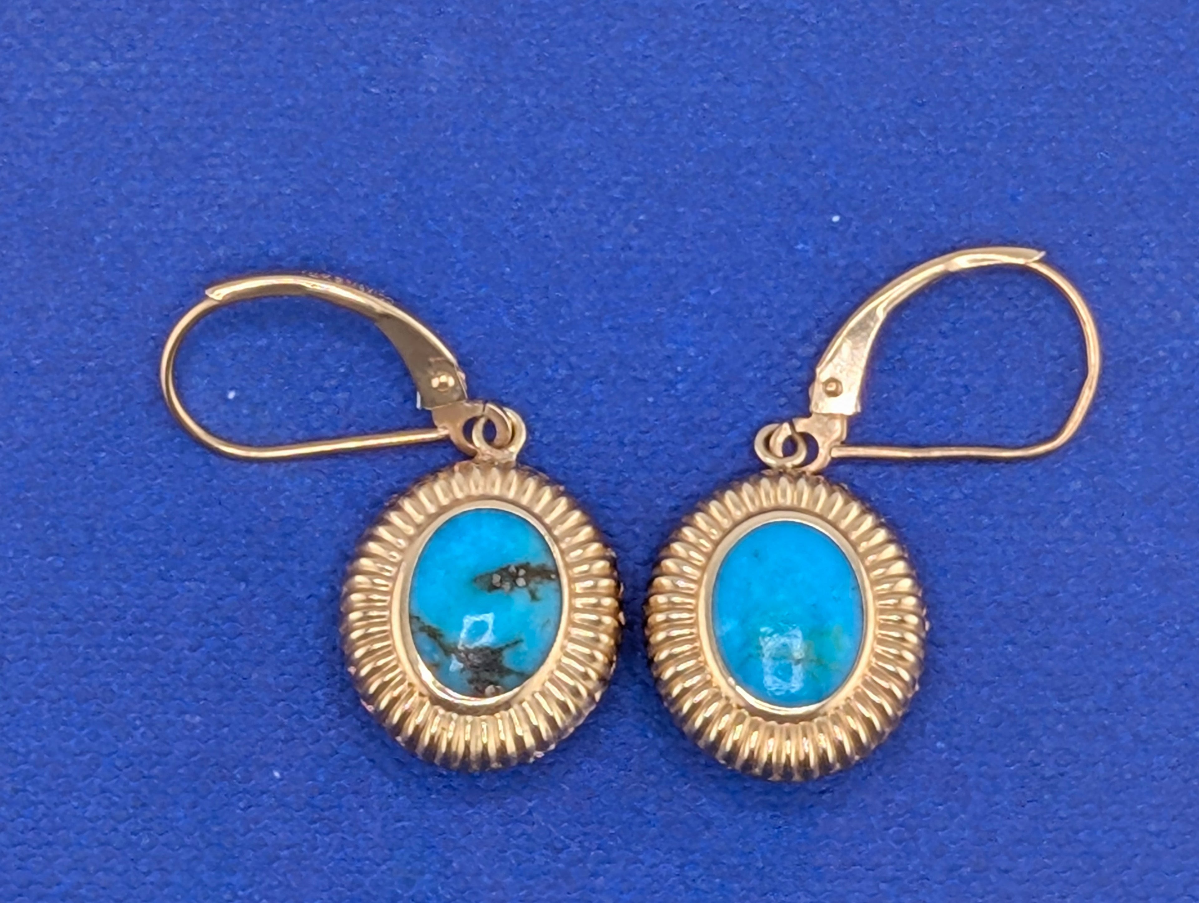 14k Turquoise Drop Earrings