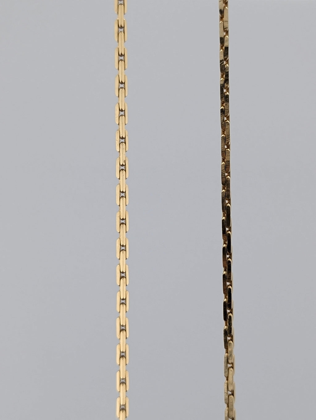 14kt Yellow Gold 31" Squared Rectangle Link Chain - 16.3g