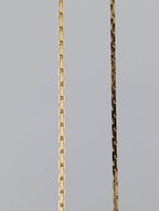 14kt Yellow Gold 31" Squared Rectangle Link Chain - 16.3g