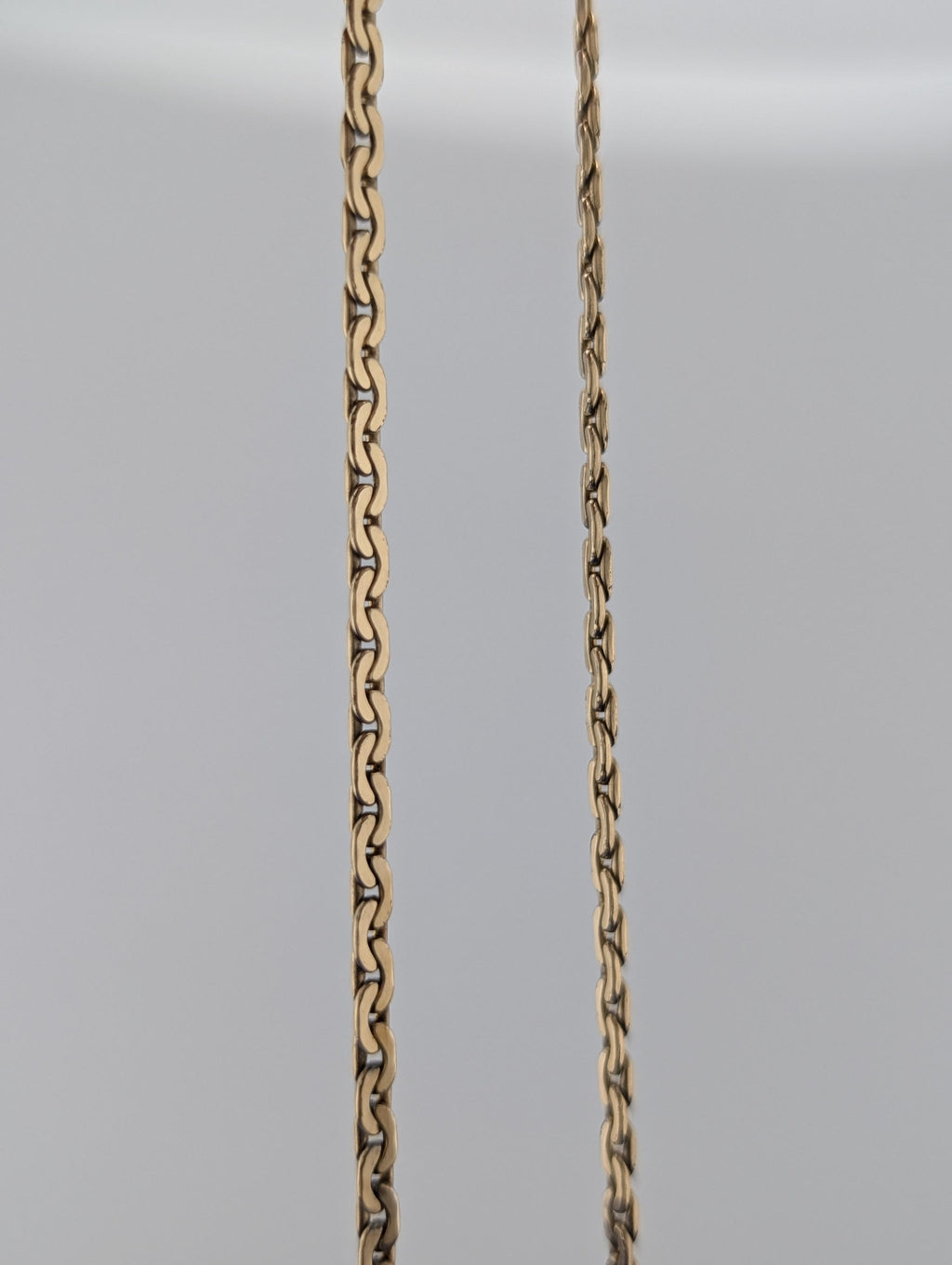 14kt Yellow Gold 31" Squared Rectangle Link Chain - 16.3g