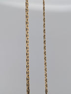 14kt Yellow Gold 31" Squared Rectangle Link Chain - 16.3g