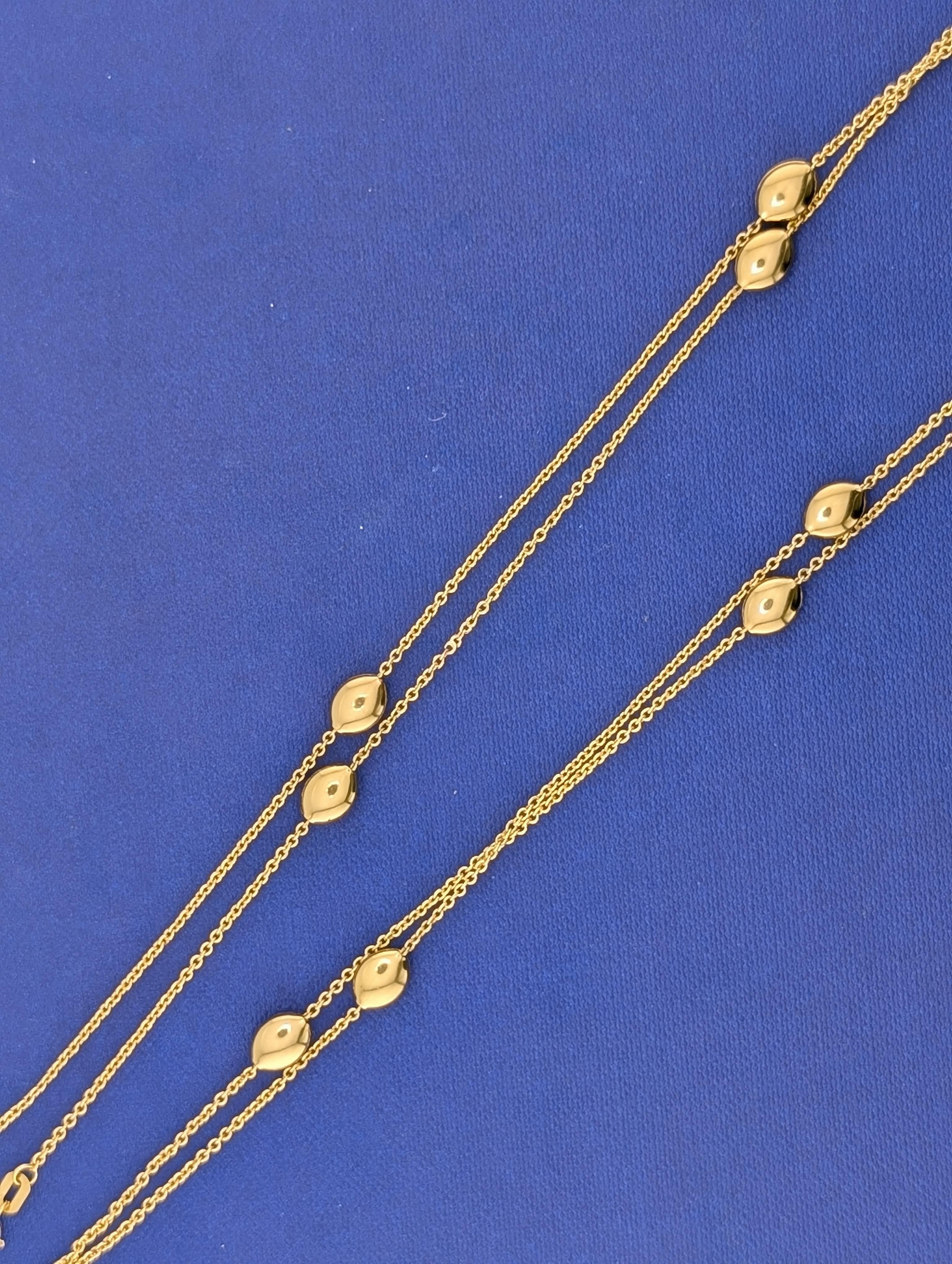 14k Gold Chain Necklace with Oval & Round Accents 36.5cm - 4.8g