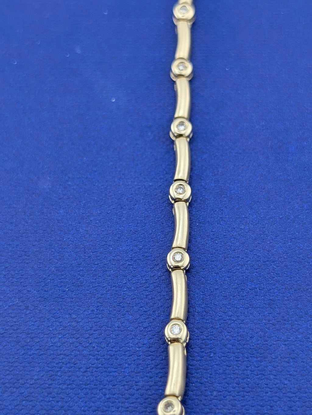 14kt Yellow Gold Bezel Station Necklace - 14.4g