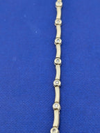 14kt Yellow Gold Bezel Station Necklace - 14.4g