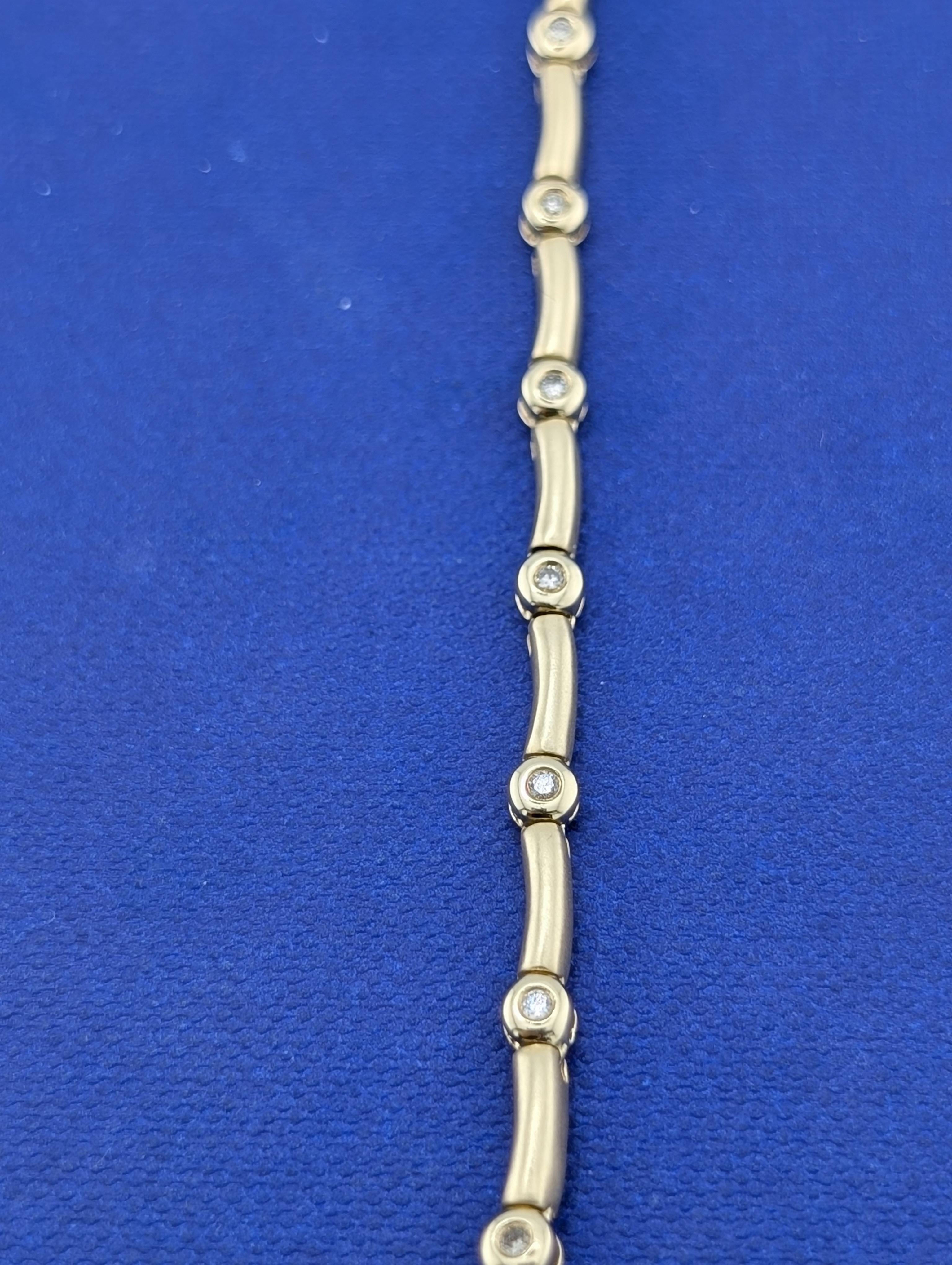 14kt Yellow Gold Bezel Station Necklace - 14.4g