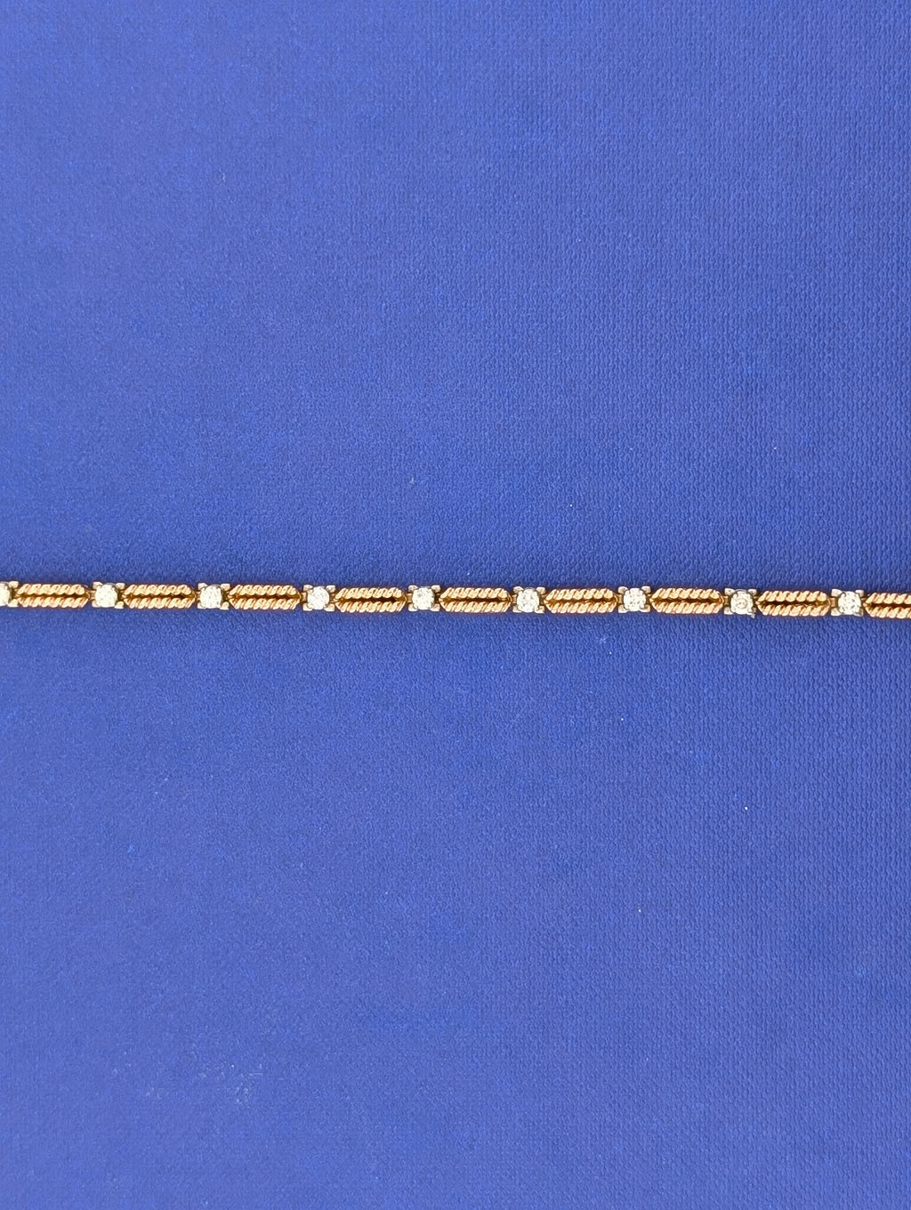 14kt Rose White Gold Open Rope Tennis Bracelet - 9.5g
