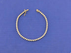 14kt Yellow and White Gold and Diamond Tennis Line Bracelet - 8.4g