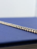 14kt Yellow and White Gold and Diamond Tennis Line Bracelet - 8.4g