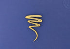 18kt Yellow Gold Zig Zag Squiggle Pin/Brooch - 16.0g