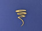 18kt Yellow Gold Zig Zag Squiggle Pin/Brooch - 16.0g