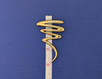 18kt Yellow Gold Zig Zag Squiggle Pin/Brooch - 16.0g