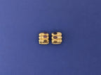 14kt YG RAAFTY Ribbed Amethyst, Citrine, and Tourmaline Earrings - 15.5g