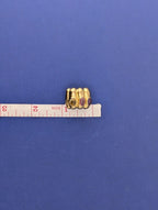 14kt YG RAAFTY Ribbed Amethyst, Citrine, and Tourmaline Earrings - 15.5g
