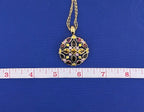 14kt Yellow Gold Citrine,Tourmaline, Sapphire, Garnet Medallion Necklace -13.4 g