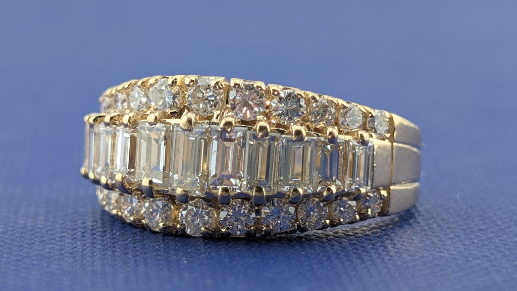 14kt Yellow Gold and Diamond-2.0ctw Band-5.4g