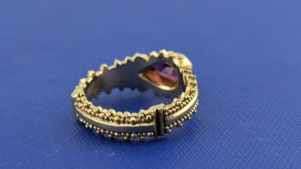 18kt Yellow Gold and Tourmaline Fashion Ring-6.8g