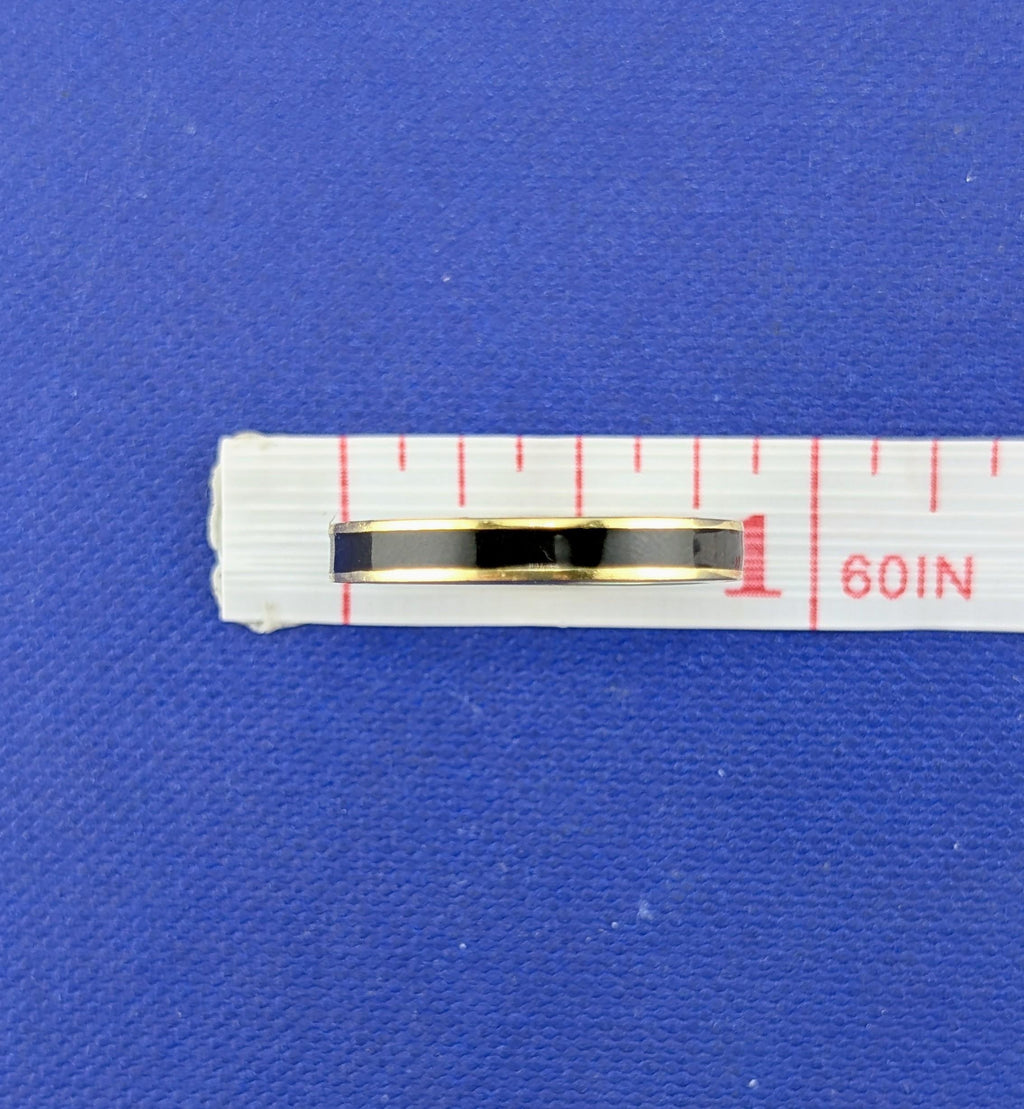 18kt Yellow Gold Hidalgo Black Channel Enamel Band - 4.8g