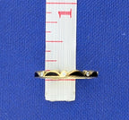 18kt Yellow Gold Black Enamel and Diamond Scalloped Hidalgo Band - 2.7g