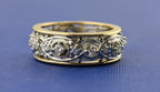 14kt YG, Plat, Diamond Filigree Ring- 6.2g