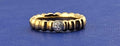 18ky YG John Hardy Fluted Band with diamonds Size 7-1.8g