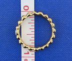 18ky YG John Hardy Fluted Band with diamonds Size 7-1.8g