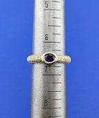 18kt Yellow Gold Sapphire and Diamond Ring - 4.4g