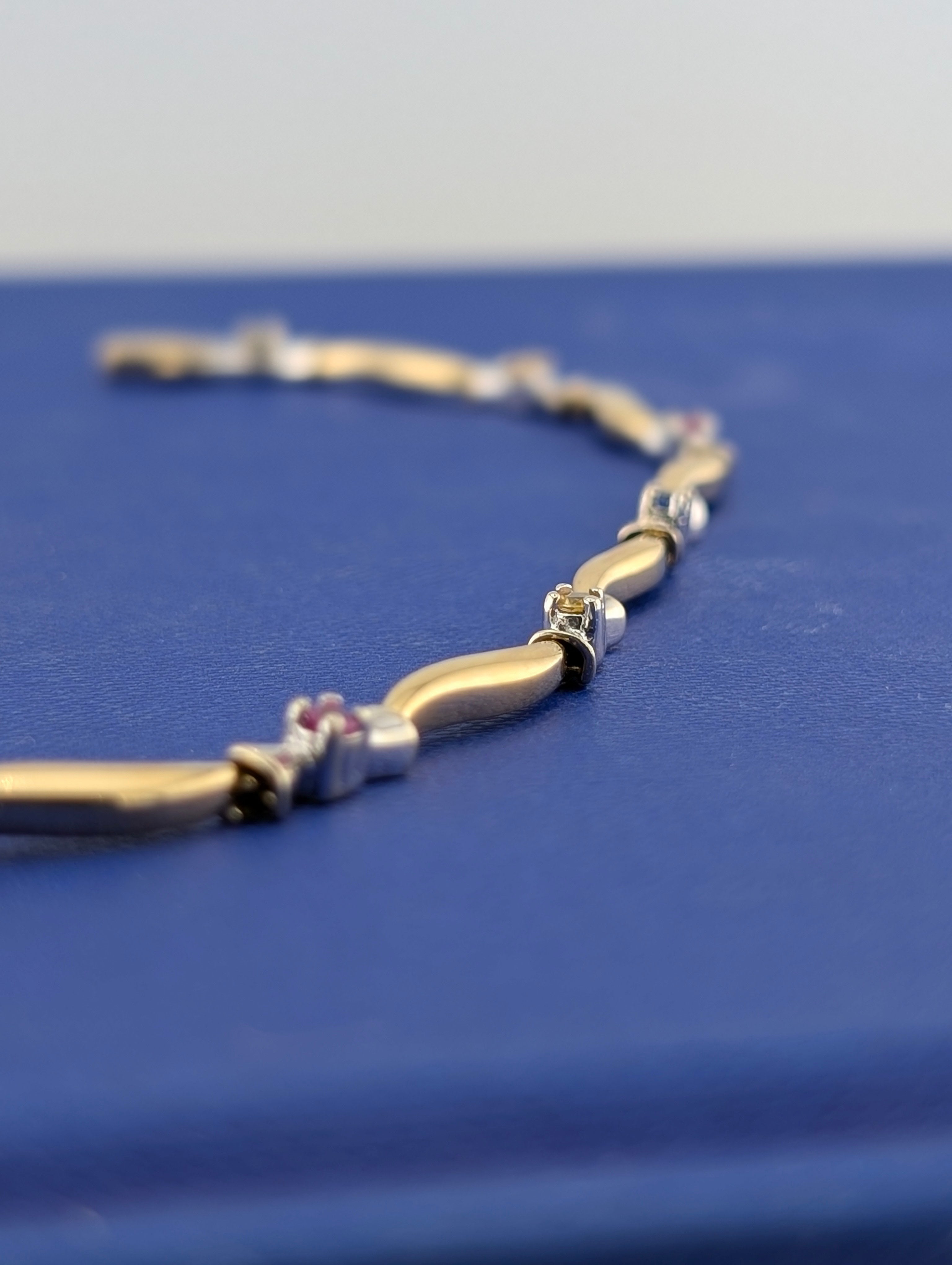 14 kt yellow white Levian Bracelet