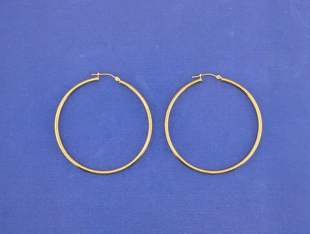14kt Thin (1.9mm) Hoop Earrings
