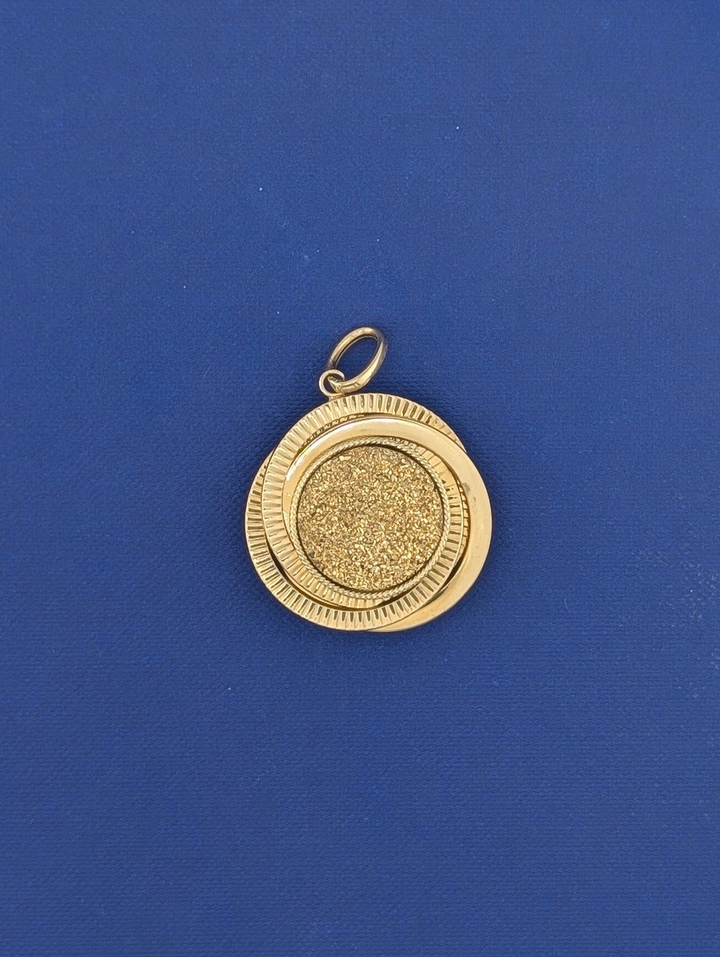 14kt Labradorite and Druzy Quartz Pendant - 8.4g